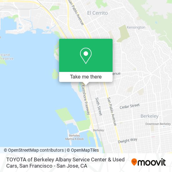 Mapa de TOYOTA of Berkeley Albany Service Center & Used Cars