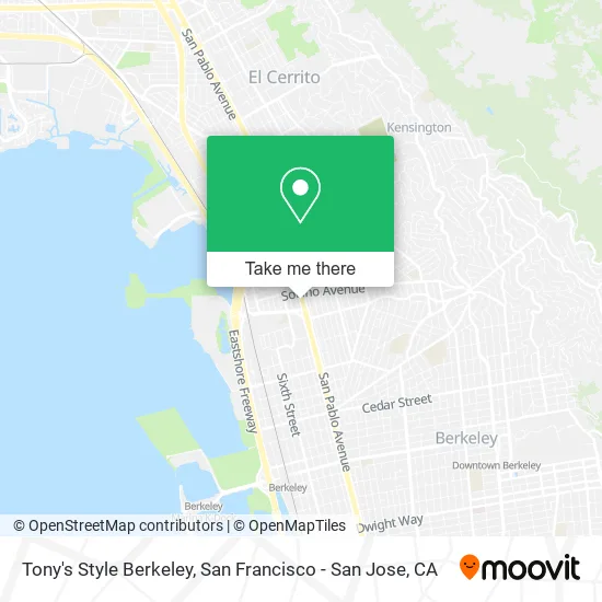 Mapa de Tony's Style Berkeley