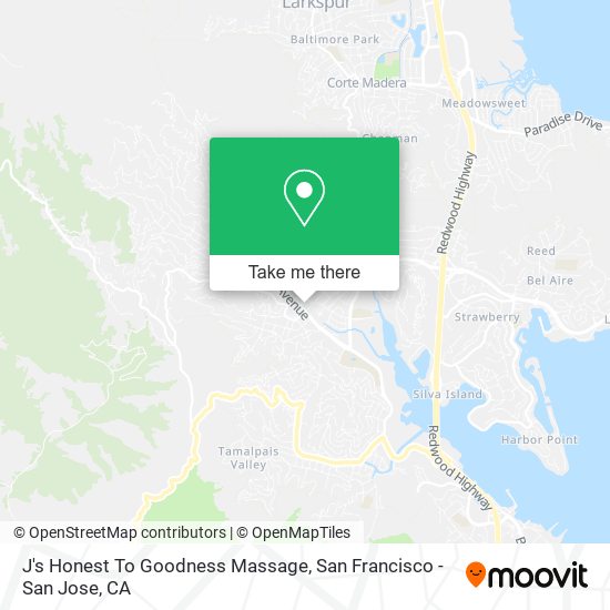 J's Honest To Goodness Massage map