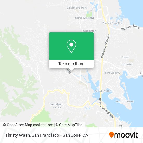 Thrifty Wash map