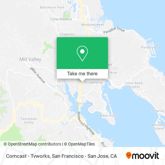 Comcast - Tvworks map