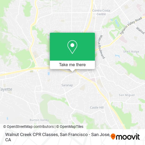 Mapa de Walnut Creek CPR Classes