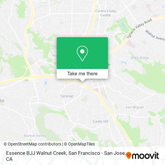 Essence BJJ Walnut Creek map