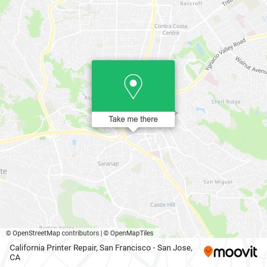 California Printer Repair map
