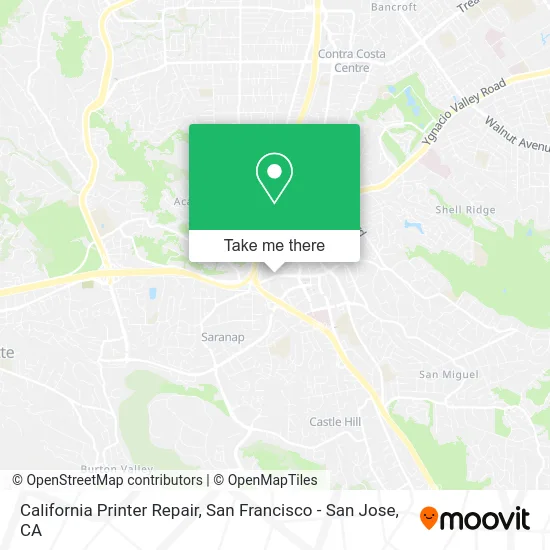 California Printer Repair map