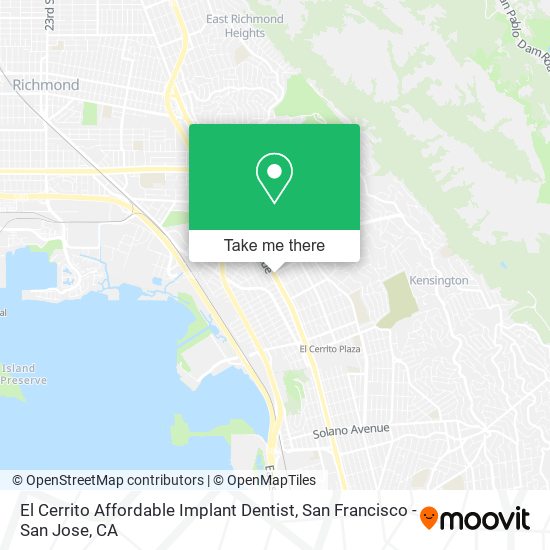 El Cerrito Affordable Implant Dentist map