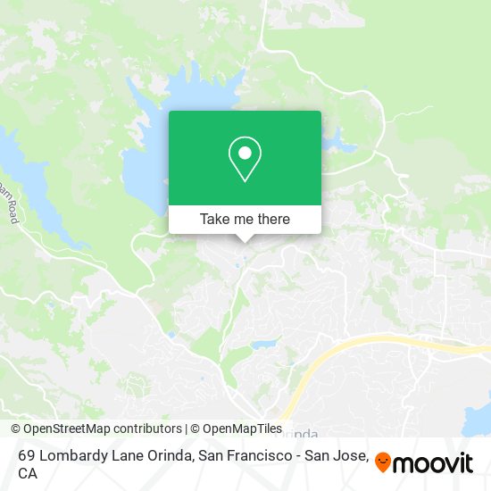 Mapa de 69 Lombardy Lane Orinda