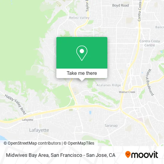 Midwives Bay Area map