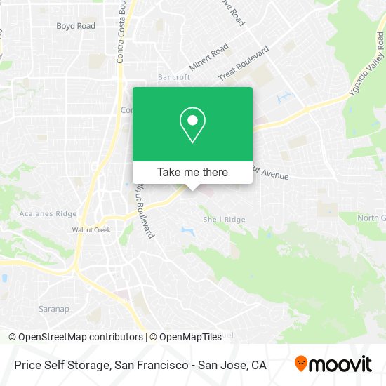 Price Self Storage map