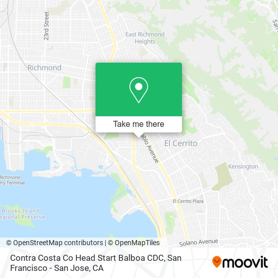 Contra Costa Co Head Start Balboa CDC map