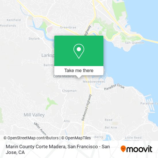 Mapa de Marin County Corte Madera