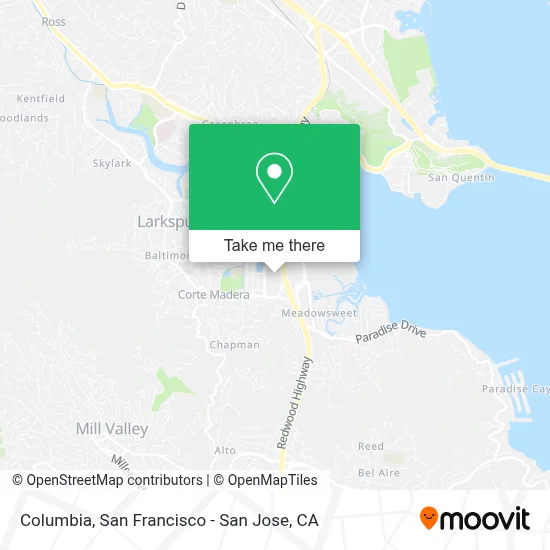 Columbia map