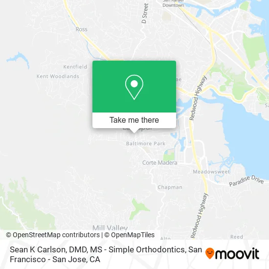 Sean K Carlson, DMD, MS - Simple Orthodontics map