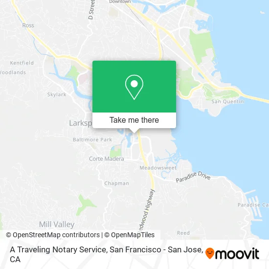 A Traveling Notary Service map