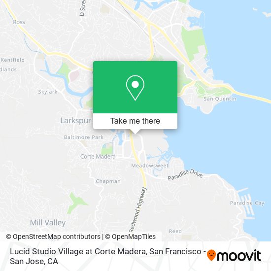 Lucid Studio Village at Corte Madera map