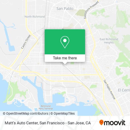 Matt's Auto Center map