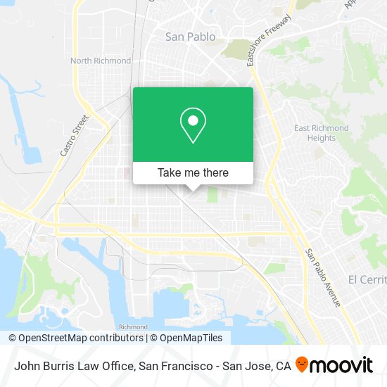 Mapa de John Burris Law Office