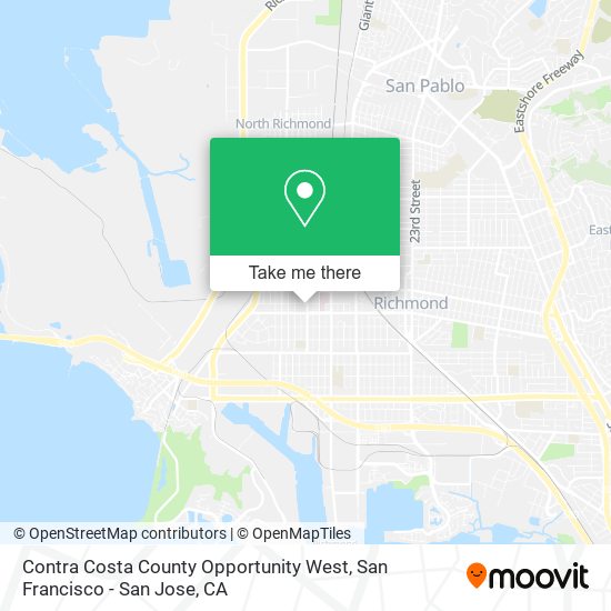Mapa de Contra Costa County Opportunity West