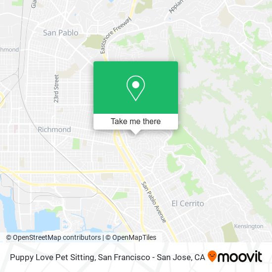 Mapa de Puppy Love Pet Sitting