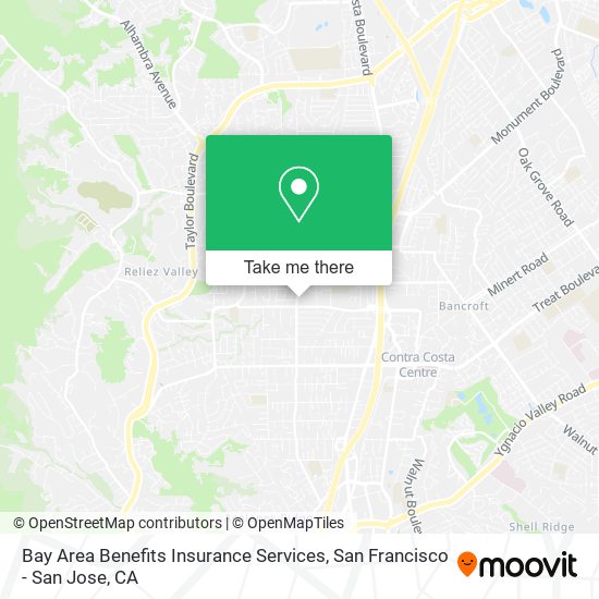 Bay Area Benefits Insurance Services map