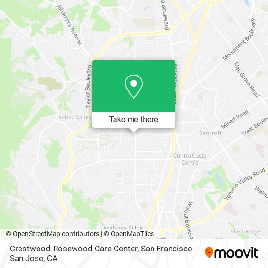 Mapa de Crestwood-Rosewood Care Center