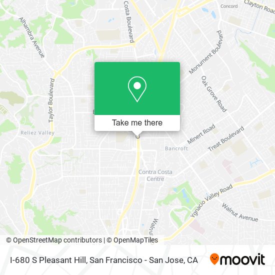 I-680 S Pleasant Hill map
