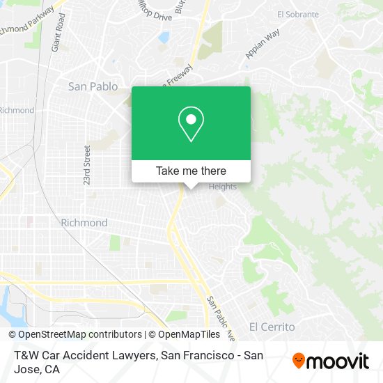 T&W Car Accident Lawyers map