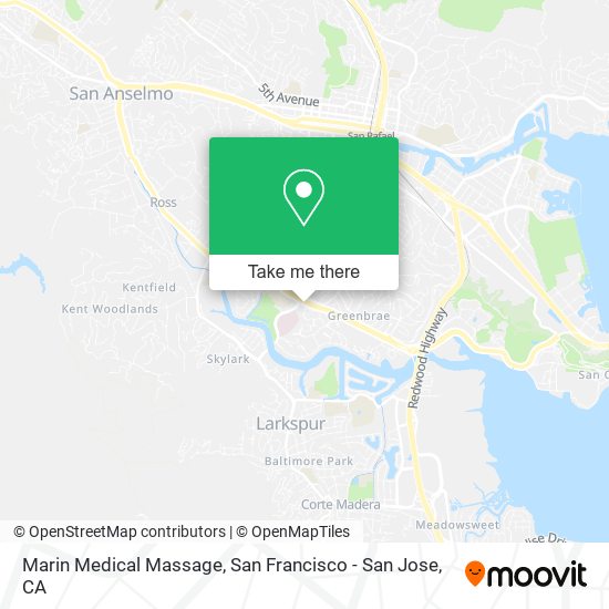 Marin Medical Massage map