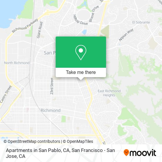 Apartments in San Pablo, CA map