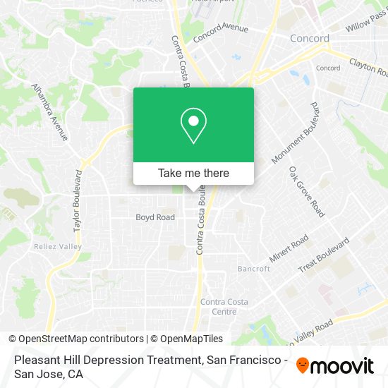 Pleasant Hill Depression Treatment map