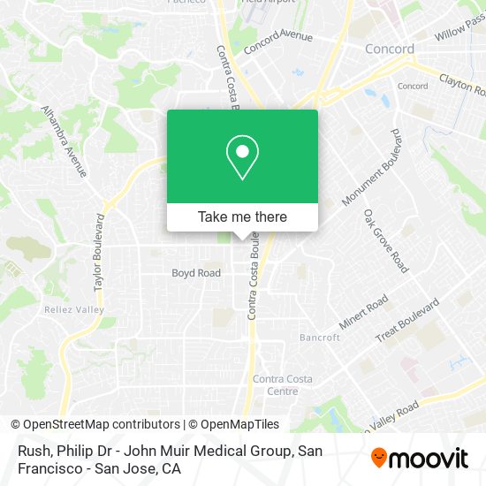 Mapa de Rush, Philip Dr - John Muir Medical Group