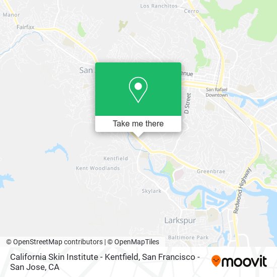 California Skin Institute - Kentfield map