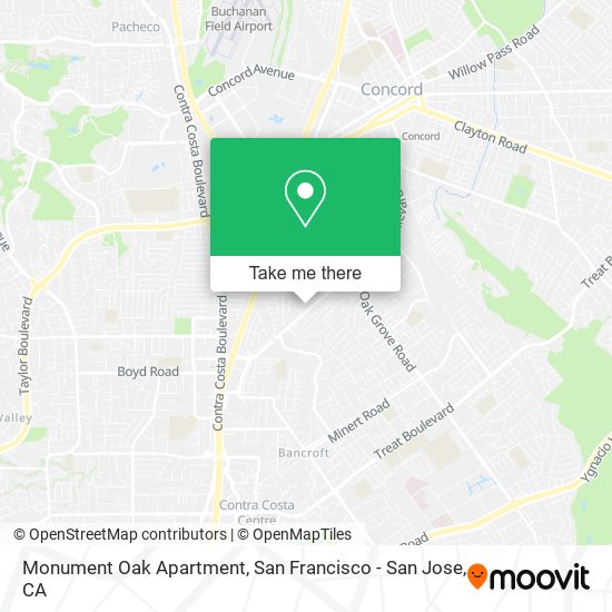 Monument Oak Apartment map