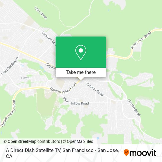 A Direct Dish Satellite TV map