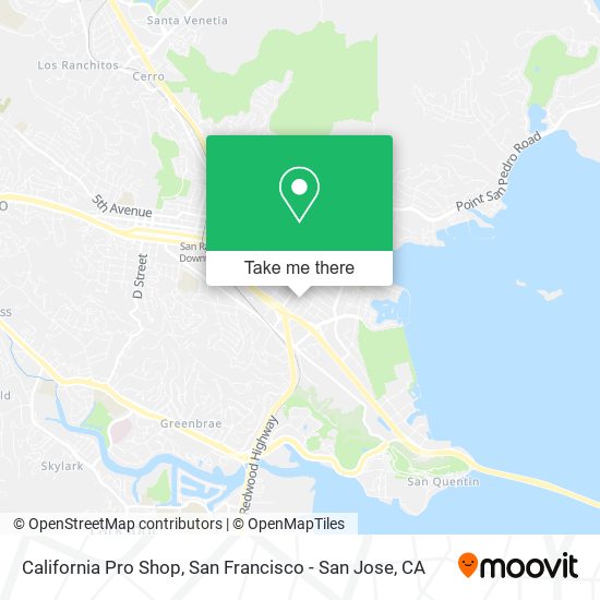 California Pro Shop map