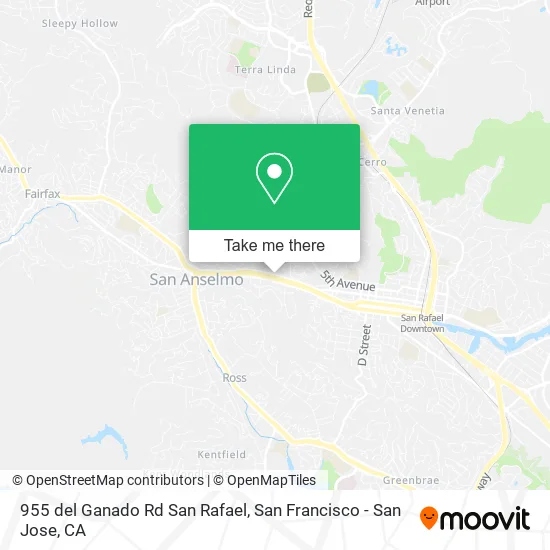 Mapa de 955 del Ganado Rd San Rafael