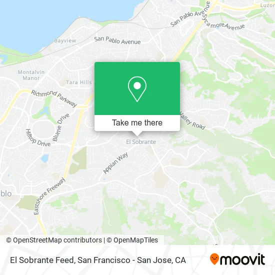 Mapa de El Sobrante Feed