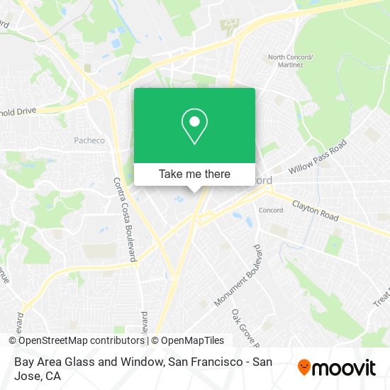 Mapa de Bay Area Glass and Window