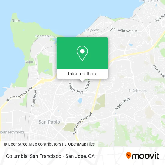 Mapa de Columbia