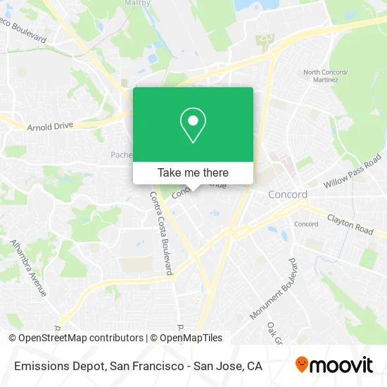 Mapa de Emissions Depot