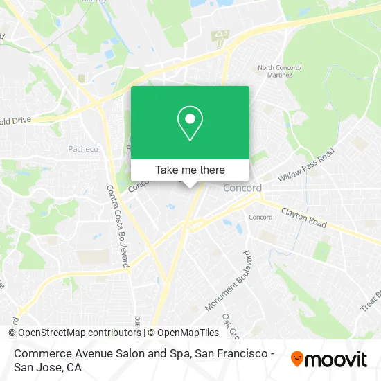 Mapa de Commerce Avenue Salon and Spa