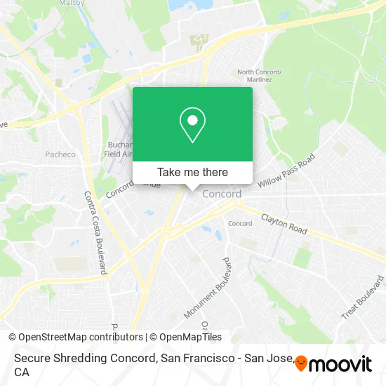 Mapa de Secure Shredding Concord