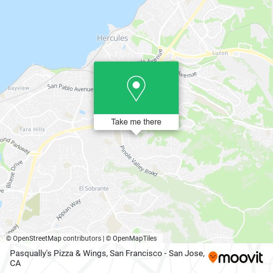 Mapa de Pasqually's Pizza & Wings
