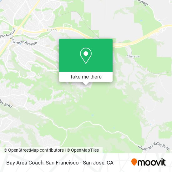 Bay Area Coach map