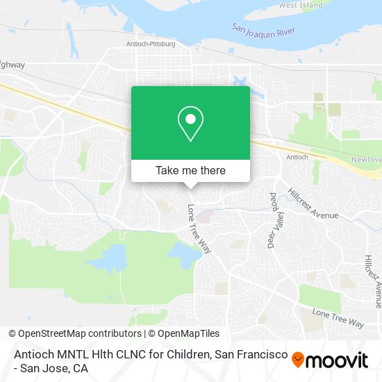 Antioch MNTL Hlth CLNC for Children map