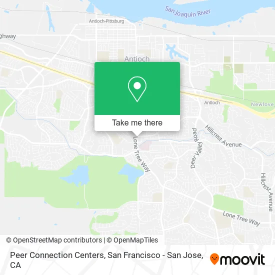 Peer Connection Centers map