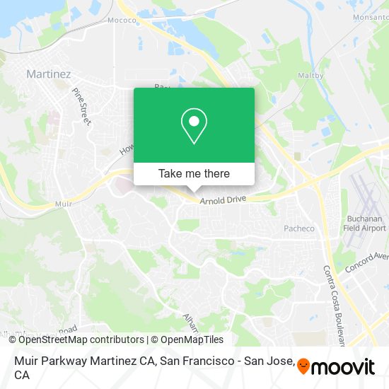 Mapa de Muir Parkway Martinez CA