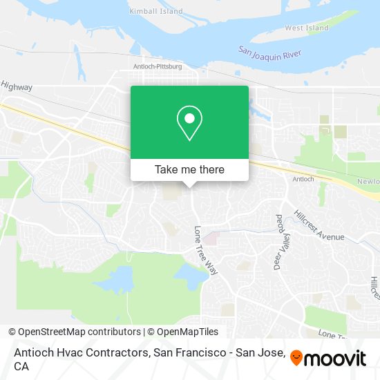 Mapa de Antioch Hvac Contractors