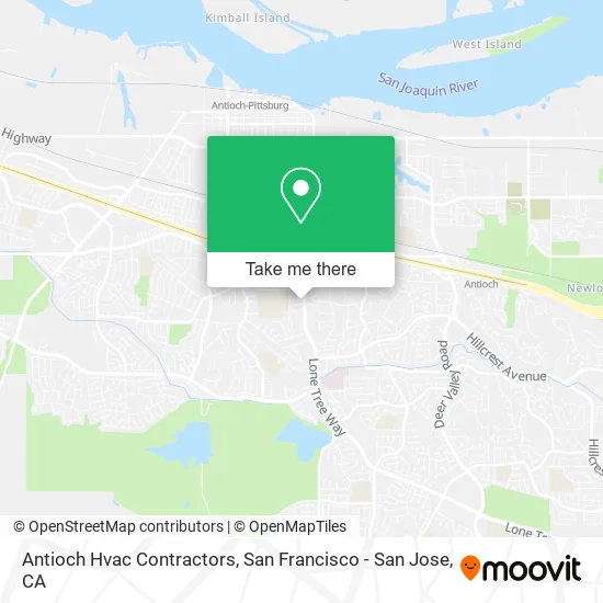 Antioch Hvac Contractors map