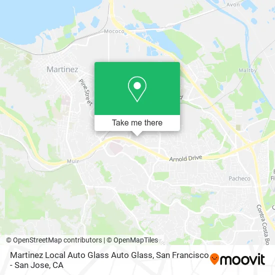 Mapa de Martinez Local Auto Glass Auto Glass